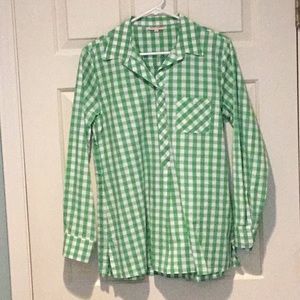 Kayce Hughes gingham blouse